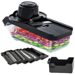 Brentwood Mandoline Slicer And Cheese Grater With 3.6-Cup Storage Container And 6 Interchangeable Stainless Steel Blades, Black 15 Brentwood Mandoline Slicer And Cheese Grater With 3.6-Cup Storage Container And 6 Interchangeable Stainless Steel Blades, Black -Target KitchenAid GUEST 67e65648 b3f4 4d6d 988a 1965db96f386