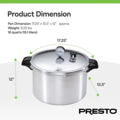 Presto Pressure Canner, Aluminum Boiling Water Canner With Rack, Gauge, And Induction Capability For Kitchen, Silver 12 Presto Pressure Canner, Aluminum Boiling Water Canner With Rack, Gauge, And Induction Capability For Kitchen, Silver -Target KitchenAid GUEST 68369069 afae 4f7b 8710 75d836601ad7