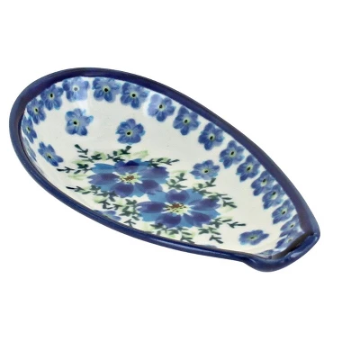 Blue Rose Polish Pottery 1015 Zaklady Small Spoon Rest 11 Blue Rose Polish Pottery 1015 Zaklady Small Spoon Rest - Image 9