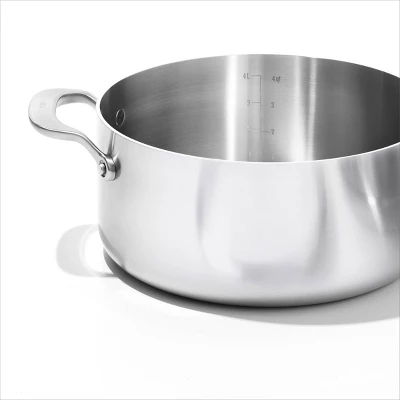 OXO 10pc Mira Tri-Ply Stainless Steel Cookware Set Silver: Dishwasher-Safe, Gas & Induction Compatible, UPC 885837031089 7 OXO 10pc Mira Tri-Ply Stainless Steel Cookware Set Silver: Dishwasher-Safe, Gas & Induction Compatible, UPC 885837031089 - Image 5