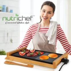 NutriChef Electric Bamboo Grill CEGB50 - 12-Inch Nonstick -Target KitchenAid GUEST 68b50190 bf36 4602 8f3e 0ebc1f0b86df