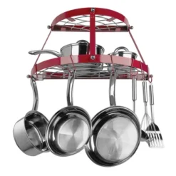 Range Kleen Enameled 2 Shelf Wall Mounted Pot Rack Red: Steel Kitchen Organizer For Pots & Pans, 12.75" H X 24.75" D -Target KitchenAid GUEST 68b84617 ecb4 4bdc 8b80 08294c3204be