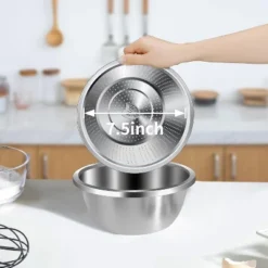 Colander 304 Stainless Steel 3-quart With Mixing Bowls, Dishwasher Safe. (2PC) -Target KitchenAid GUEST 68d4433e bb3e 4c11 82a6 f63eb738bc93