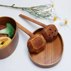 Unique Bargains Home Wooden Soup Spoon Strainer Ladle Spoon Kitchen Cookware Tool Set Of 2 -Target KitchenAid GUEST 69679343 89a2 4874 b23d 81beefa5bb9f