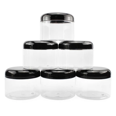 Cornucopia Brands Clear Plastic Jars W/ Black Plastic Lids 6pk; BPA Free For Bathroom, Kitchen, Crafts 11 Cornucopia Brands Clear Plastic Jars W/ Black Plastic Lids 6pk; BPA Free For Bathroom, Kitchen, Crafts - Image 9