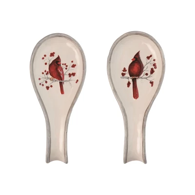 Transpac Dolomite Birch Cardinal Spoon Rest Set Of 2 Ceramic Red Tabletop Decor For Holiday Celebrations And Gift Giving 3 Transpac Dolomite Birch Cardinal Spoon Rest Set Of 2 Ceramic Red Tabletop Decor For Holiday Celebrations And Gift Giving