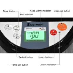 Costway 5-Liter LCD Water Boiler And Warmer Electric Hot Pot Kettle Hot Water Dispenser