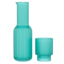 American Atelier Bedside Water Night Set 30 Oz Carafe With Tumbler Glass, Ribbed Pitcher - Aqua Blue 17 American Atelier Bedside Water Night Set 30 Oz Carafe With Tumbler Glass, Ribbed Pitcher - Aqua Blue -Target KitchenAid GUEST 6abab204 1fad 4512 a739 2164b7c48336