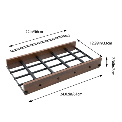 YIYIBYUS Wood Pot Rack Hanging, Ceiling Mount Vintage Pot Hangers For Kitchen 5 YIYIBYUS Wood Pot Rack Hanging, Ceiling Mount Vintage Pot Hangers For Kitchen - Image 3
