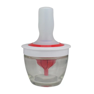 Northlight 6" Red And White Silicone Basting Brush And Bowl Set 5 Northlight 6" Red And White Silicone Basting Brush And Bowl Set - Image 3