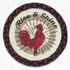 Earth Rugs Rise & Shine Round Trivet – Rustic Farmhouse Kitchen Hot Pad 10"x10" -Target KitchenAid GUEST 6af71353 2928 4835 a14f 4871beda87d5