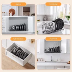 DOMETOUR 2 Pack Expandable Pot Lid Rack Organizer, Pans Organizer Rack, Pots And Pans Organizer Rack Cookware Set Organizer -Target KitchenAid GUEST 6b2a406f 12ee 40dc 88cf 17a107f32636