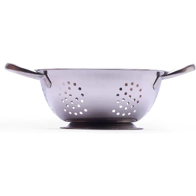 Amco 3-Piece Stainless Steel Colander Set - Multiple Sizes - 1.5, 3, 5 Quart - Durable, Professional Grade Design With Handles For Easy Transfer 3 Amco 3-Piece Stainless Steel Colander Set - Multiple Sizes - 1.5, 3, 5 Quart - Durable, Professional Grade Design With Handles For Easy Transfer