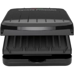 George Foreman 2-Serving Classic Plate Electric Indoor Grill And Panini Press, Black, GRS040B