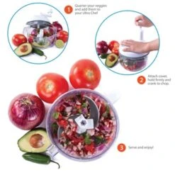 Ultra Chef Express 7 In 1 Food Chopper - As Seen On TV Manual Food Processor