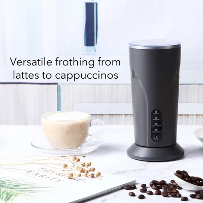 HOM Electric Milk Frother - Versatile 4-in-1 Milk Steamer And Frother For Lattes - Features Hot & Cold Foam And Milk Warmer Options (Black) 3 HOM Electric Milk Frother - Versatile 4-in-1 Milk Steamer And Frother For Lattes - Features Hot & Cold Foam And Milk Warmer Options (Black)