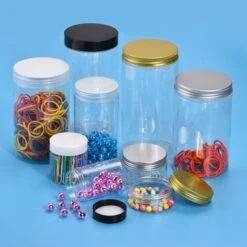 Unique Bargains Round Clear Plastic Empty Jars With Transparent Screw Top Lids For Storage 6 Pcs -Target KitchenAid GUEST 6c4fc4e7 ca3c 483c 984d 6a94ee029366
