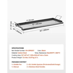 VEVOR Carbon Steel Griddle, 32x14 Inch Universal Flat Top Rectangular Plate, Gas Grill Griddle For BBQ Grill, Teppanyaki, Black -Target KitchenAid GUEST 6cb7b4e9 1780 4d74 a517 bebe29bdba17
