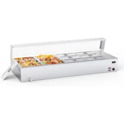 96QT Electric Commercial Food Warmer, 12x8QT Steam Table Stainless Steel Bain Marie Countertop W/Acrylic Shield Temperature Control & Lid For Buffet -Target KitchenAid GUEST 6cca7aa1 44a0 4239 beb5 61a3c33c45e7