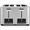 Salton 4 Slice Extra Wide Slot Bread Toaster With 3 Functions Digital Display, 6 Browning Settings And Removable Crumb Tray (ET2084)