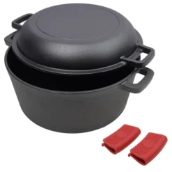 DSVIMOY 2-In-1 Outdoor Oven, 5 Quart Dutch Ovens With 2pcs Handel Covers, And Lid Lifter, Black, 12.5"*10.2"*6.2" -Target KitchenAid GUEST 6d87ce3a e199 427b 9db5 576c483118be