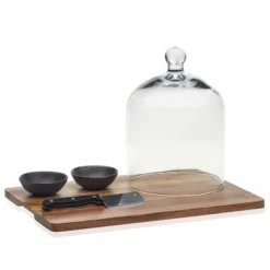 Libbey Acaciawood 4 Piece Cheese Board Serving Set With Glass Dome -Target KitchenAid GUEST 6da5ad33 5c50 4666 9441 70d4dcd610ac