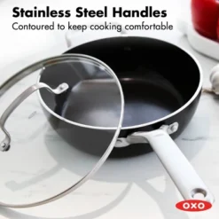 OXO Agility Series 3 Qt" Ceramic Nonstick Aluminum Chef's Pan With Lid And Helper Handle Black: Dishwasher-Safe, Induction Compatible 11 OXO Agility Series 3 Qt" Ceramic Nonstick Aluminum Chef's Pan With Lid And Helper Handle Black: Dishwasher-Safe, Induction Compatible -Target KitchenAid GUEST 6e08aa0d 9091 48ca a976 b910291d8e10