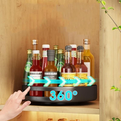 Metal Round Turntable Organizer 360° Rotating Storage Rack Pantry Organizers And Storage Countertop Spice Rack Storage Containers Organizer 8 Metal Round Turntable Organizer 360° Rotating Storage Rack Pantry Organizers And Storage Countertop Spice Rack Storage Containers Organizer - Image 6