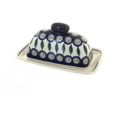 Blue Rose Polish Pottery 1377 Zaklady Butter Dish 16 Blue Rose Polish Pottery 1377 Zaklady Butter Dish - Image 14