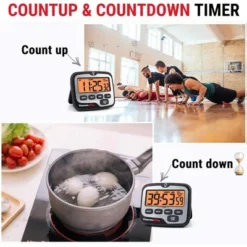 ThermoPro TM01W Kitchen Timer With Count Up And Countdown Timers For Cooking, Classroom, Exercise With LCD Screen Touch Backlight