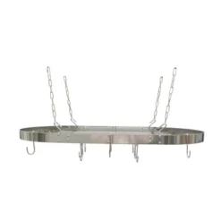 Range Kleen Stainless Steel Oval Hanging Pot Rack: Ceiling Kitchen Rack, Silver, 1.88" H, 34" D, 18.75" W, 9.15 Lbs -Target KitchenAid GUEST 6f03c736 b694 464f 815d d30a7660467f