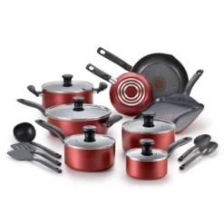 T-fal 18pc Initiatives Nonstick Cookware Set Red: Tempered Glass Lids, Stay-Cool Handles, Dishwasher & Oven Safe -Target KitchenAid GUEST 6f0dd30d 13a8 46f7 b5ba 3986a5d0e863
