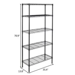 KTMBDW 5-Tier Metal Storage Rack, Shelving Unit With Frames, Dense Mesh For Entryway, Kitchen, Living Room, Bathroom, Industrial Style -Target KitchenAid GUEST 6f32619d 914f 4ebb 9d2b abc2537a0b02