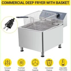 Deep Fryer, Commercial Dual 11L Electric Fryer 3400W - Twin Baskets With Stainless Steel For Restaurant, Food Truck -Target KitchenAid GUEST 6f88520d 7288 4bdf 91a2 6b0183df001e