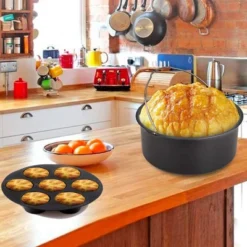 Itopfox 9 Inch Air Fryer Accessories Set With Cupcake Pan, Pizza Pan, Silicone Baking Cup, Recipe Cookbook For 5.3Qt - 6.8Qt Air Fryers -Target KitchenAid GUEST 6fa6cf19 fd3e 42ab 880b e7113d3d7c70