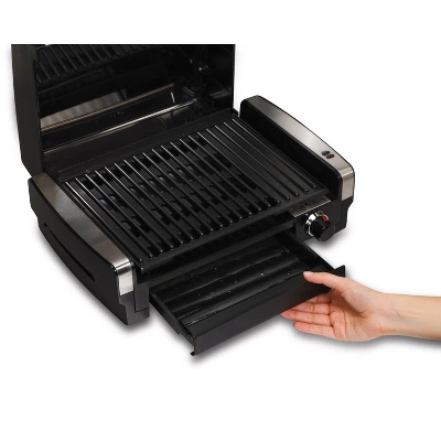 Hamilton Beach Searing Grill With Glass: Indoor Nonstick Grill, Dishwasher-Safe Parts, 1200W, Black 4 Hamilton Beach Searing Grill With Glass: Indoor Nonstick Grill, Dishwasher-Safe Parts, 1200W, Black - Image 2