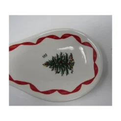 Spode Christmas Tree Ribbons Spoon Rest, 9.25" Festive Holiday Cooking Utensil Holder, Fine Earthenware - Dishwasher Safe, Christmas Kitchen Décor -Target KitchenAid GUEST 6fb73b22 079c 4c57 8f30 fdbff401e701