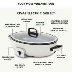 GreenPan Elite 5.5qt Oval Electric Skillet 20 GreenPan Elite 5.5qt Oval Electric Skillet -Target KitchenAid GUEST 706791a3 a020 4b27 86bf 92348dd7e8cf