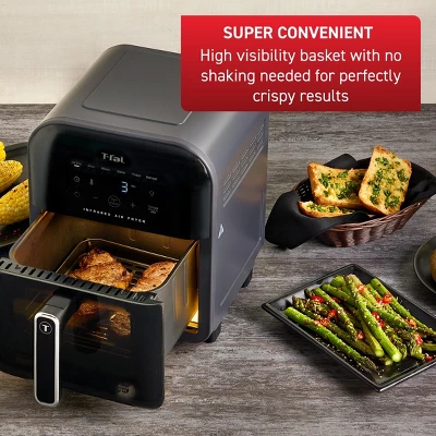T-fal 6.3 Quart Infrared Air Fryer, 7-In-1 Cooking Functions, Digital Touch Screen, Black 7 T-fal 6.3 Quart Infrared Air Fryer, 7-In-1 Cooking Functions, Digital Touch Screen, Black - Image 5