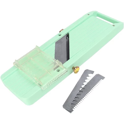 Vollum Mandoline Slicer With 3 Interchangeable Stainless Steel Blades - Green 6 Vollum Mandoline Slicer With 3 Interchangeable Stainless Steel Blades - Green - Image 4