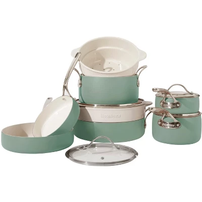 Bloomhouse 12 Piece Aluminum Enamel Cookware Set W/ Non-stick Non-toxic Ceramic Interior And Ceramic Steamer Insert 13 Bloomhouse 12 Piece Aluminum Enamel Cookware Set W/ Non-stick Non-toxic Ceramic Interior And Ceramic Steamer Insert - Image 11