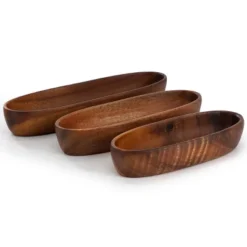 MegaChef 3 Piece Acacia Wood Oval Serving Bowls In Assorted Sizes -Target KitchenAid GUEST 71aa94b6 d538 411b 907d 25e39aa520a1