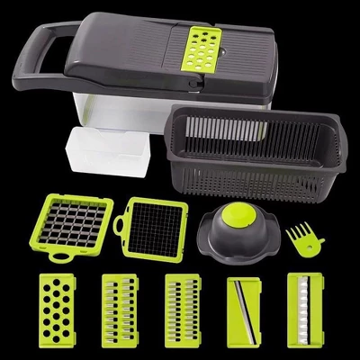 Vegetable Chopper Multifunctional 8 Blades Grater Slicer 4 Vegetable Chopper Multifunctional 8 Blades Grater Slicer - Image 2