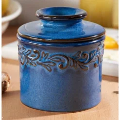 Butter Bell® Crock – Denim Blue Antique Ceramic Butter Keeper, Reactive Glaze Vintage-Style Butter Dish For Fresh, Spreadable Butter -Target KitchenAid GUEST 724ebb4c f479 430b 8b66 094ad0bb6997