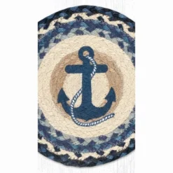 Earth Rugs Navy Anchor Decorative Printed Round Trivet 10" Rustic Coastal Accent -Target KitchenAid GUEST 724f3564 fbc2 4d4b b12a 237159843c12