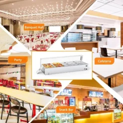 96QT Electric Commercial Food Warmer, 12x8QT Steam Table Stainless Steel Bain Marie Countertop W/Acrylic Shield Temperature Control & Lid For Buffet -Target KitchenAid GUEST 7250e82f 0a0f 439c 87df 5f7604c63745