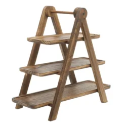 Gibson Home Truss Peak 3 Tier Serving Tray For Party, 18" Acacia Wood Cupcake/Charcuterie/ Dessert Farmhouse Tiered Platters -Target KitchenAid GUEST 7325de1c 3a7b 4026 af7e ba337a6d1a41