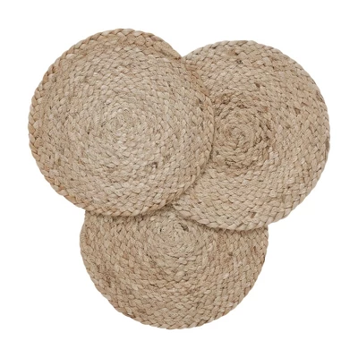Natural Jute Trivet 8 Inch Diameter Set Of 3 5 Natural Jute Trivet 8 Inch Diameter Set Of 3 - Image 3
