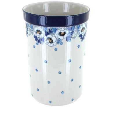 Blue Rose Polish Pottery 169 Ceramika Artystyczna Utensil Jar 7 Blue Rose Polish Pottery 169 Ceramika Artystyczna Utensil Jar - Image 5