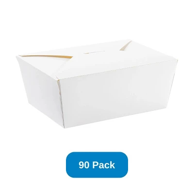 Inno-Pak 75 Oz Paper Food Box White #4 Size - Case Of 90 5 Inno-Pak 75 Oz Paper Food Box White #4 Size - Case Of 90 - Image 3